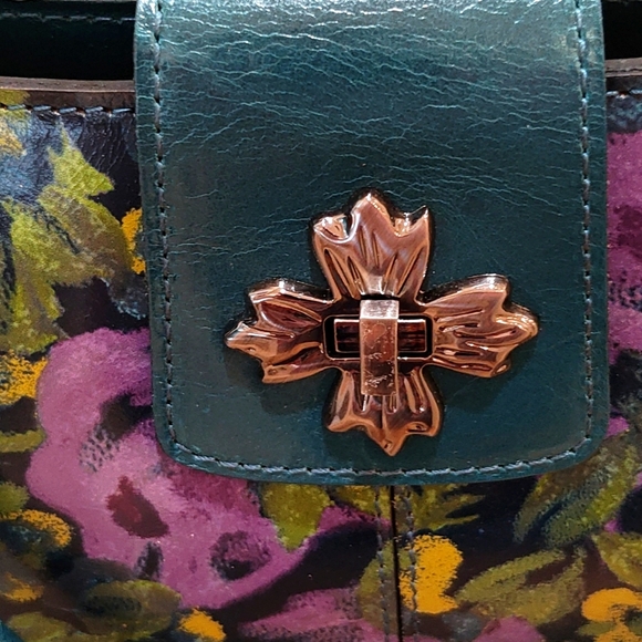 Patricia Nash Deep Blue Floral Handbag - Picture 3 of 7